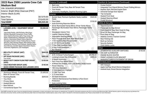 2023 RAM 2500 Laramie Crew Cab 4x4 6'4' Box