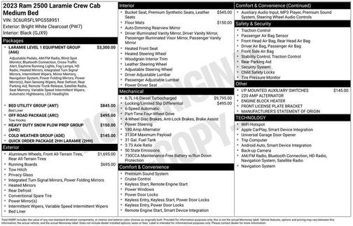2023 RAM 2500 Laramie Crew Cab 4x4 6'4' Box