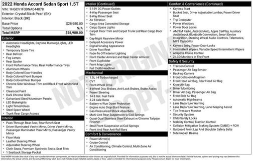 2022 Honda Accord Sport 1.5T