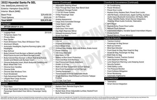 2022 Hyundai SANTA FE SEL 2.4