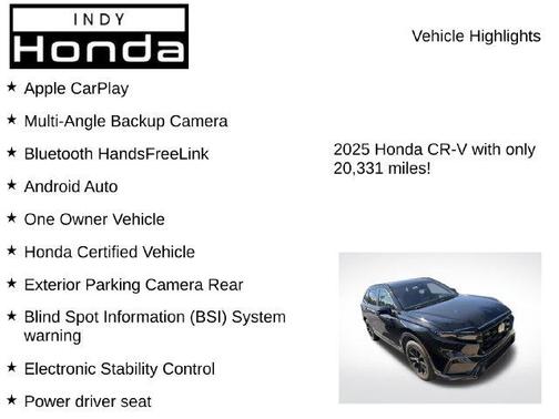 Crystal Black Pearl 2025 Honda CR-V Hybrid Sport