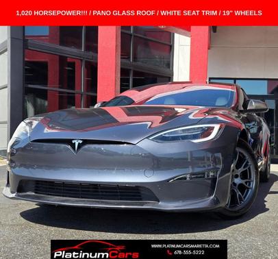 Midnight Silver Metallic 2021 Tesla Model S Plaid