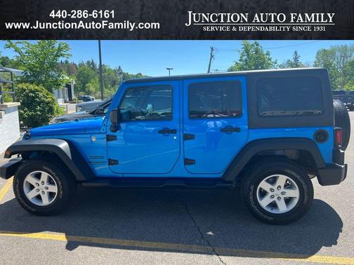 Hydro Blue Pearl Coat 2016 Jeep Wrangler Unlimited Sport