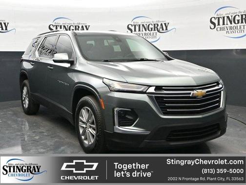 Silver Sage Metallic 2023 Chevrolet Traverse LT Cloth