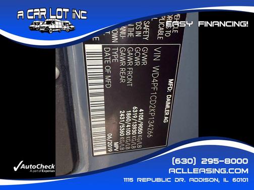 2019 Mercedes-Benz Sprinter 2500 High Roof w/170  WB Van 3D