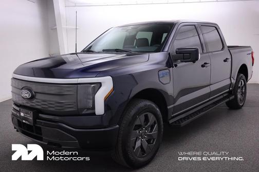 Antimatter Blue Metallic 2025 Ford F-150 Lightning LARIAT