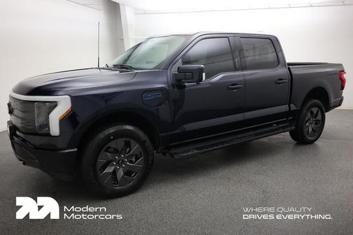 Antimatter Blue Metallic 2025 Ford F-150 Lightning LARIAT