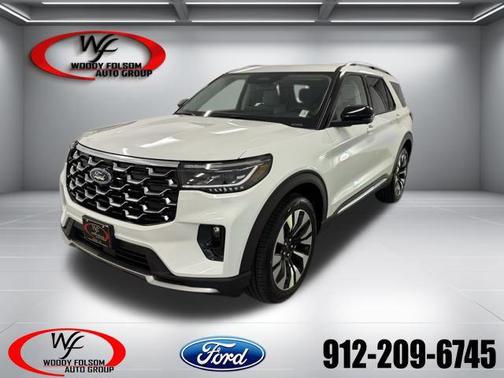 Star White Metallic Tri-Coat 2026 Ford Explorer Platinum