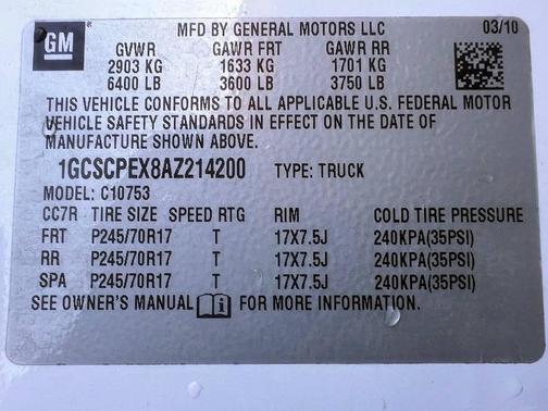 2010 Chevrolet Silverado 1500 Work Truck