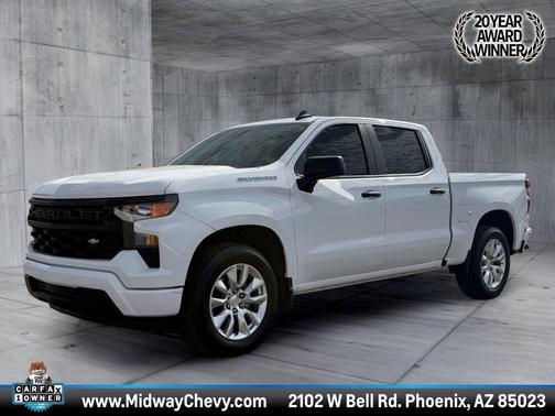 Summit White 2023 Chevrolet Silverado 1500 Custom