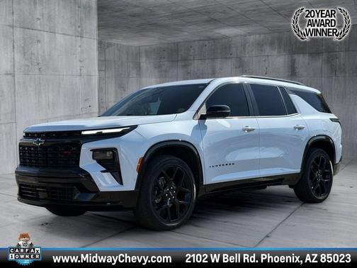 Polar White Tricoat 2026 Chevrolet Traverse RS