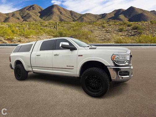 Pearl White 2019 RAM 2500 Limited Mega Cab 4x4 6'4' Box