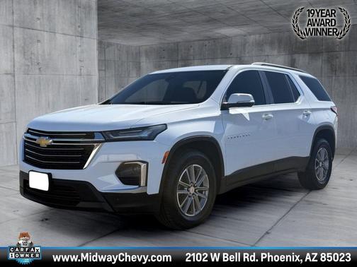 Summit White 2023 Chevrolet Traverse LT Cloth