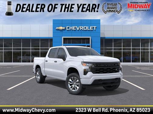 Summit White 2026 Chevrolet Silverado 1500 Custom