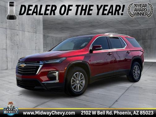 Radiant Red Tintcoat 2023 Chevrolet Traverse LT Cloth