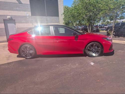 Supersonic Red/Midnight Black Metallic 2025 Toyota Camry XSE
