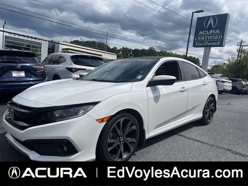 Platinum White Pearl 2020 Honda Civic Sport