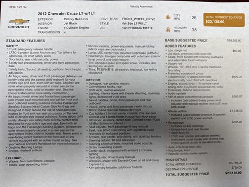 2012 Chevrolet Cruze LT