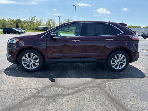 Burgundy 2024 Ford Edge Titanium