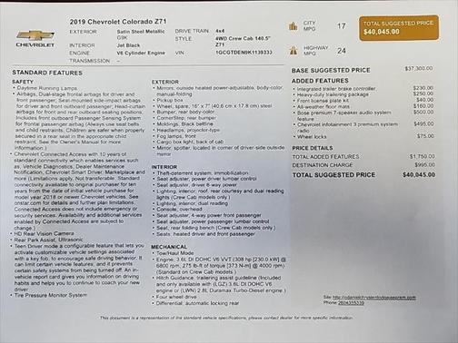 2019 Chevrolet Colorado Z71