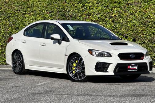 Crystal White Pearl 2020 Subaru WRX STI Limited w/Lip