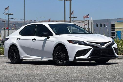 White 2022 Toyota Camry Nightshade Edition Hybrid