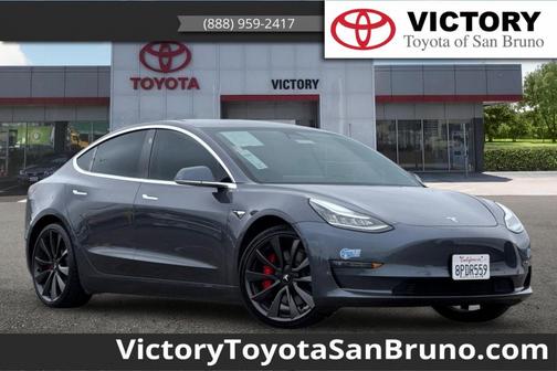 Midnight Silver Metallic 2020 Tesla Model 3 Performance