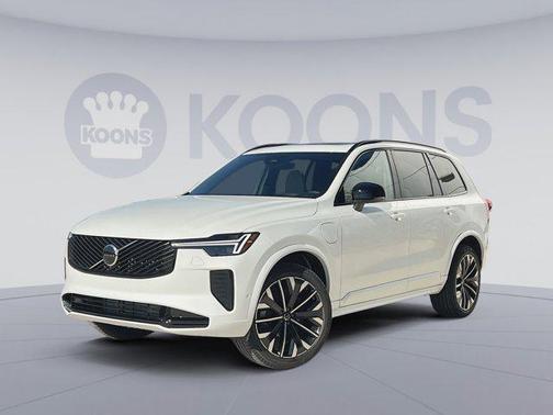 Crystal White Pearl 2026 Volvo XC90 Plug-In Hybrid Ultra Dark Theme, T8 AWD, Electric/Gasoline, 7 Seats