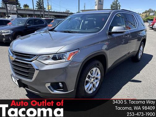 Satin Steel Metallic 2019 Chevrolet Traverse LT Cloth