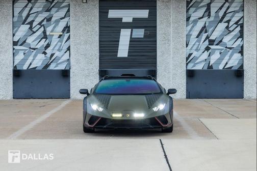 Matte Verde Sterrato Vinyl Wrap (over Nero Noctis) 2024 Lamborghini Huracan Sterrato Coupe