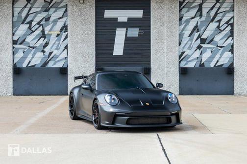 Satin Black Vinyl Over GT Silver 2022 Porsche 911 GT3