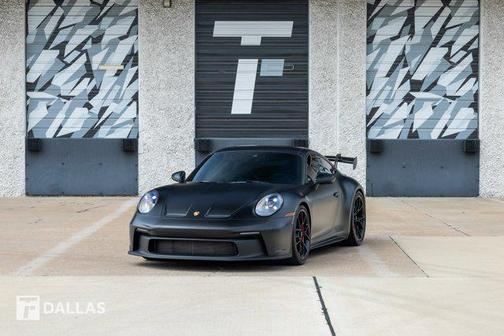 Satin Black Vinyl Over GT Silver 2022 Porsche 911 GT3