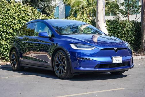 Deep Blue Metallic 2022 Tesla Model X Plaid Tri Motor All-Wheel Drive