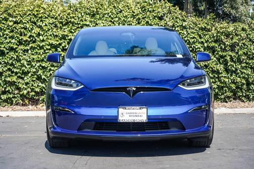 Deep Blue Metallic 2022 Tesla Model X Plaid Tri Motor All-Wheel Drive