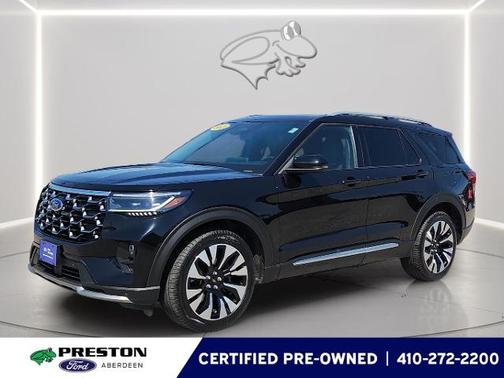 AGATE BLACK METALLIC 2025 Ford Explorer PLATINUM