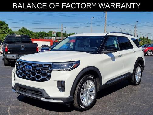 White Metallic 2025 Ford Explorer Platinum