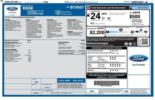 Ingot Silver Metallic 2014 Ford Edge SEL