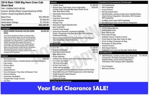 2016 RAM 1500 Big Horn
