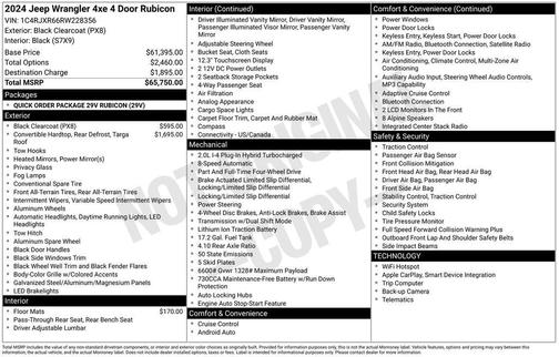 2024 Jeep Wrangler 4xe Rubicon