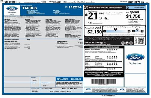 2016 Ford Taurus Limited
