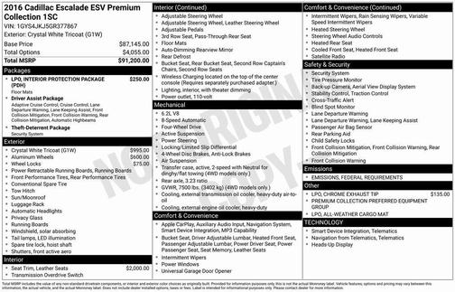 2016 Cadillac Escalade ESV Premium