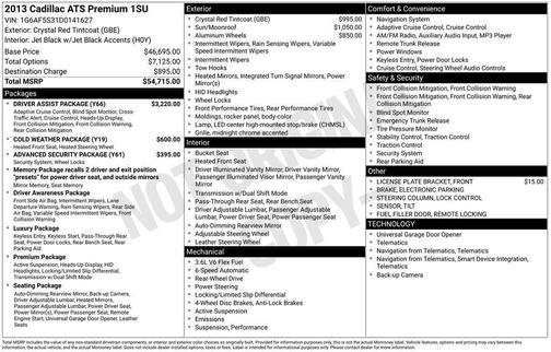 2013 Cadillac ATS 3.6L Premium