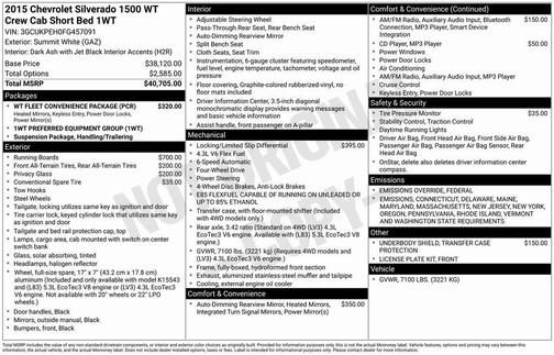 2015 Chevrolet Silverado 1500 WT