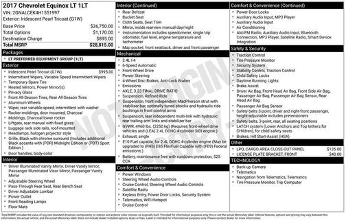 Iridescent Pearl Tricoat 2017 Chevrolet Equinox LT