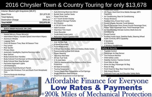 2016 Chrysler Town & Country Touring