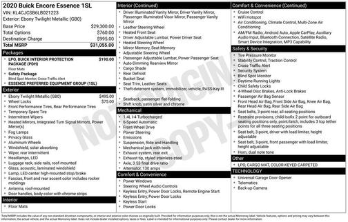 2020 Buick Encore Essence