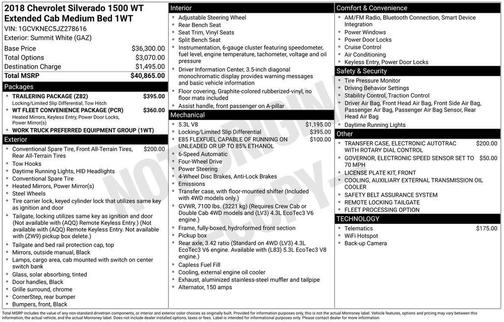 2018 Chevrolet Silverado 1500 WT