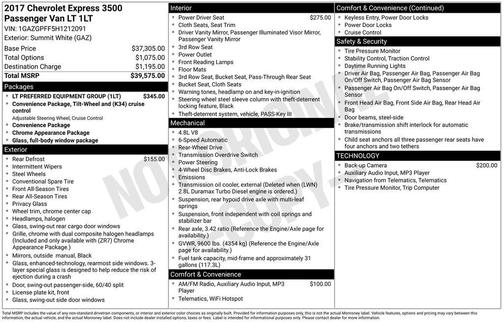 2017 Chevrolet Express 3500 LT