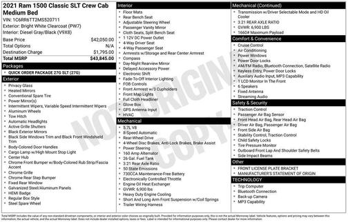 2021 RAM 1500 Classic SLT