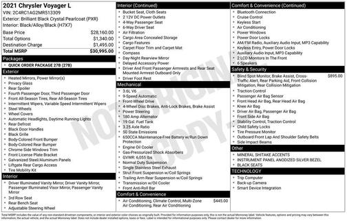 2021 Chrysler Voyager L